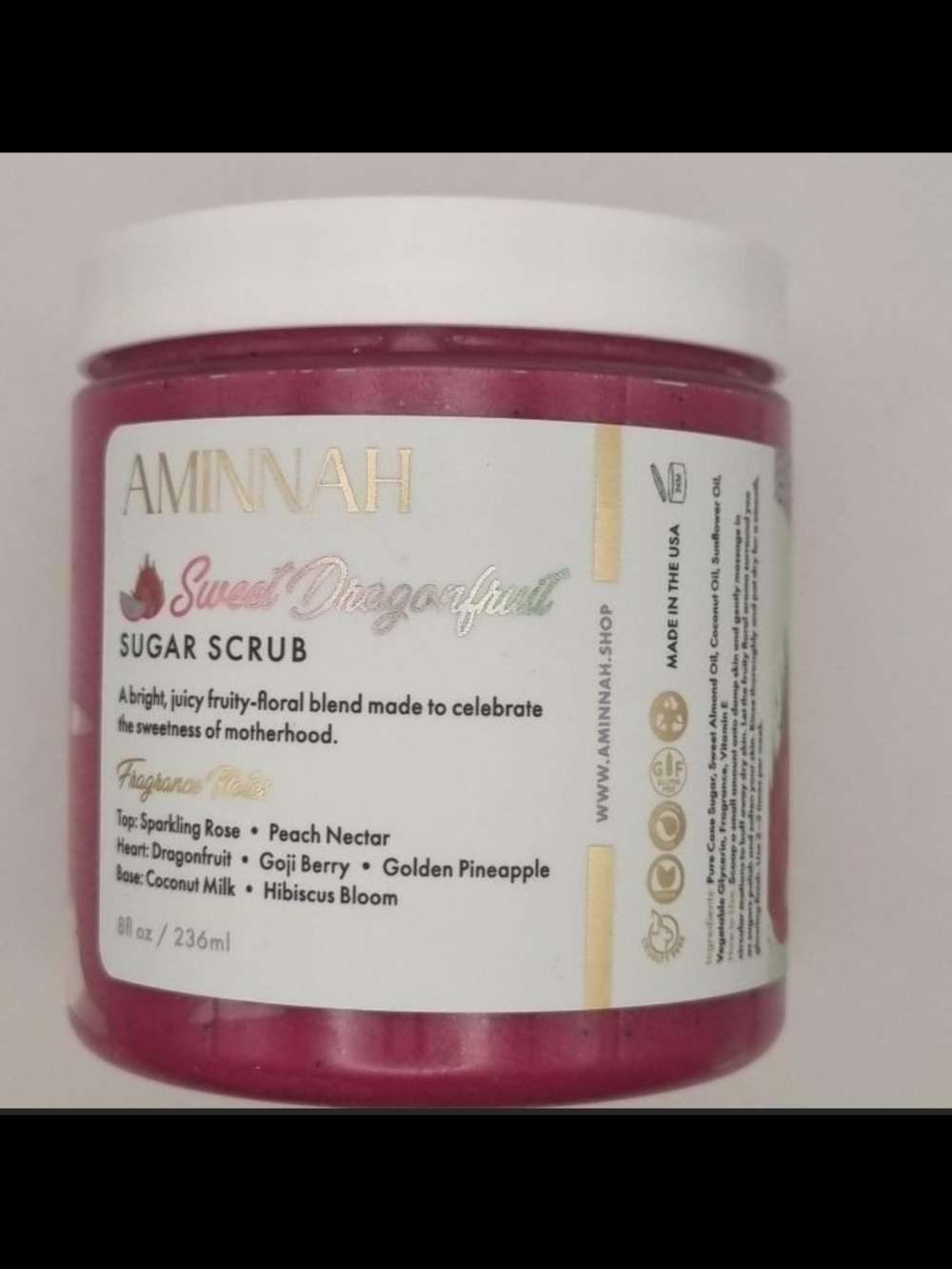 Aminnah Sweet Dragonfruit Sugar Scrub